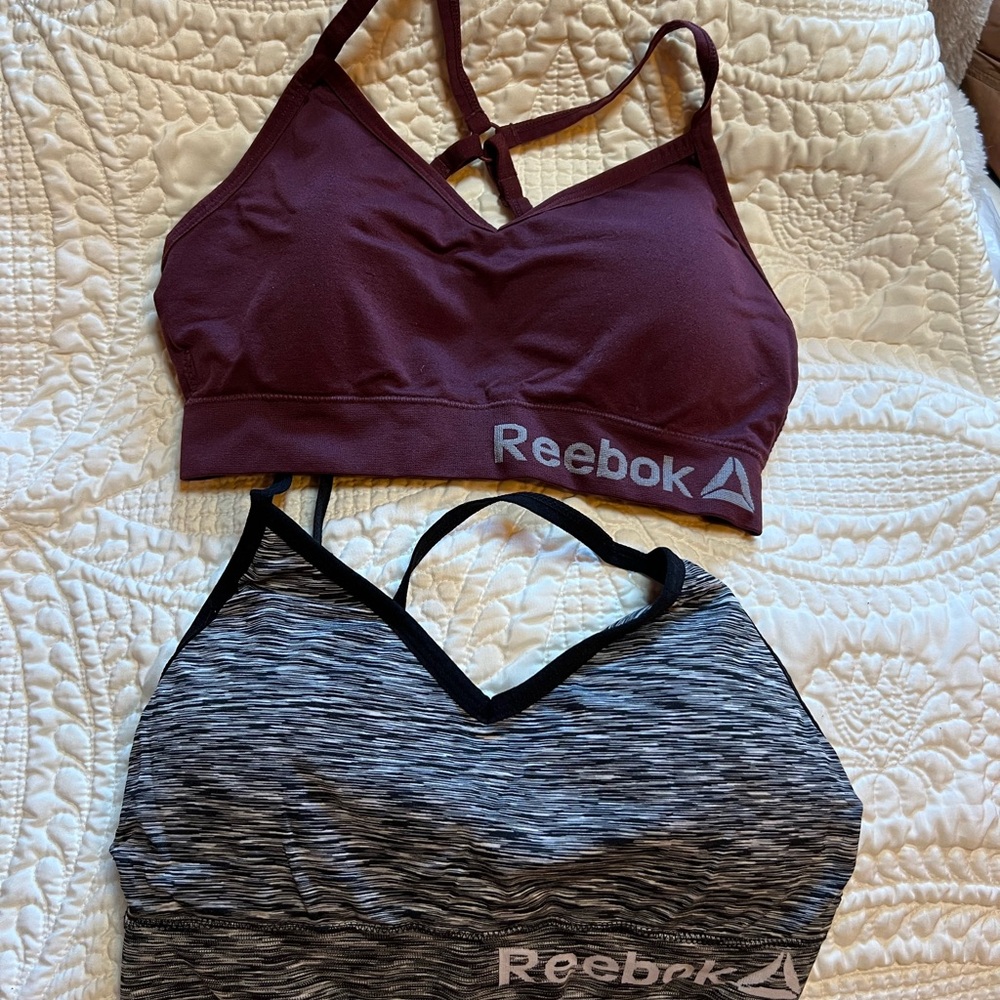 Reebok Purple and Gray Sports Bras size Medium